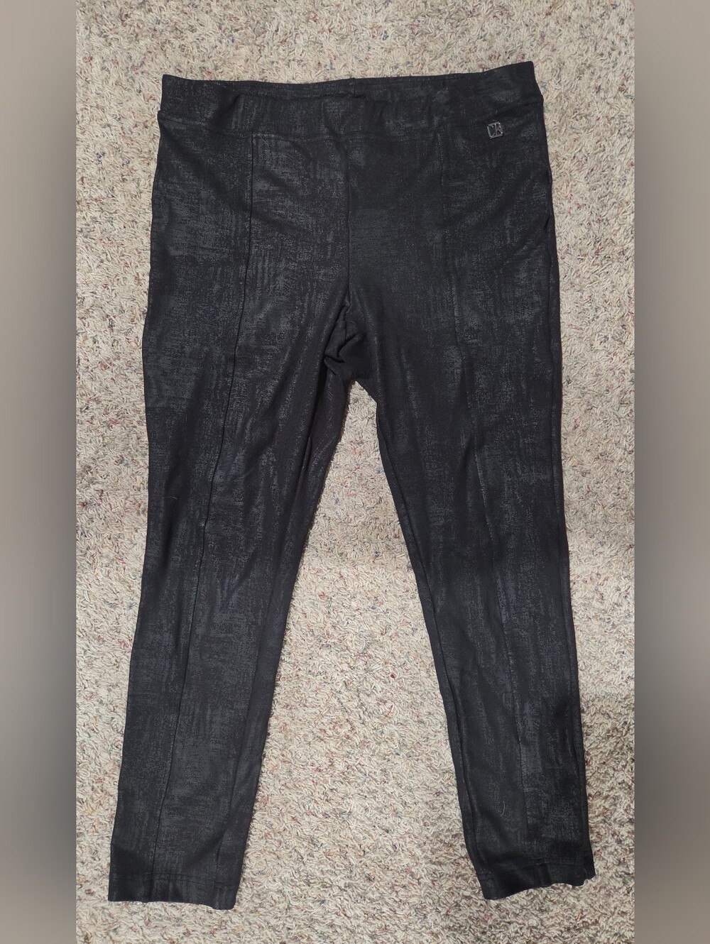 Calvin Klein Black With Metallic Ponte Leggings